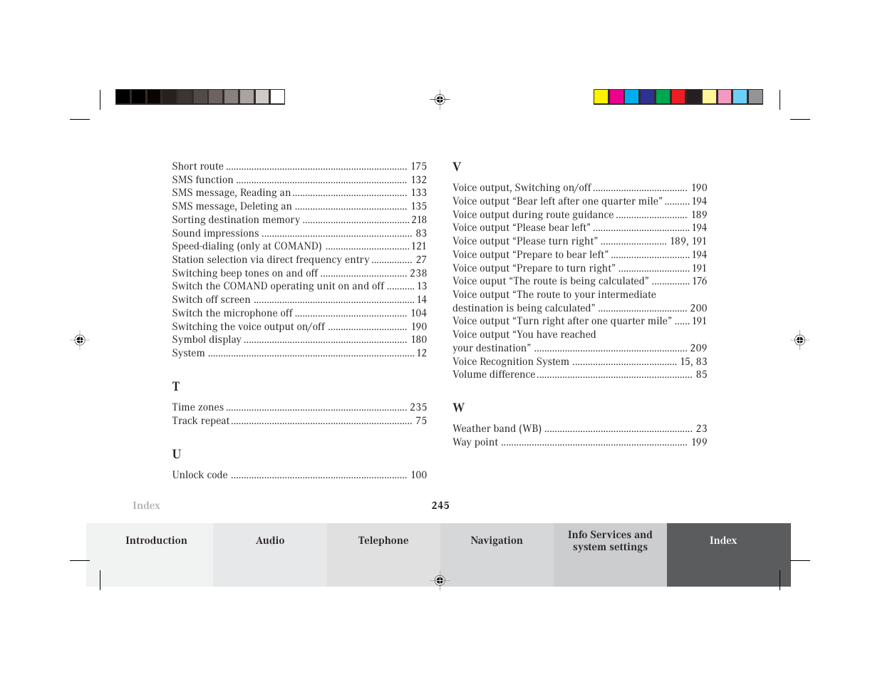 Mercedes-Benz S-Class 2002 COMAND Manual User Manual | Page 247 / 251