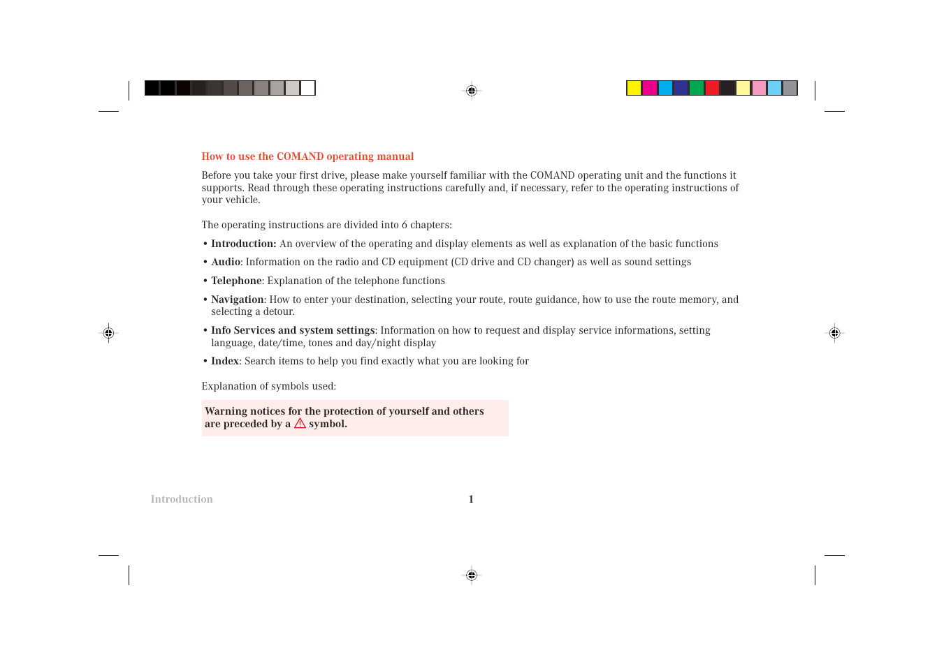 Mercedes-Benz S-Class 2002 COMAND Manual User Manual | Page 3 / 251