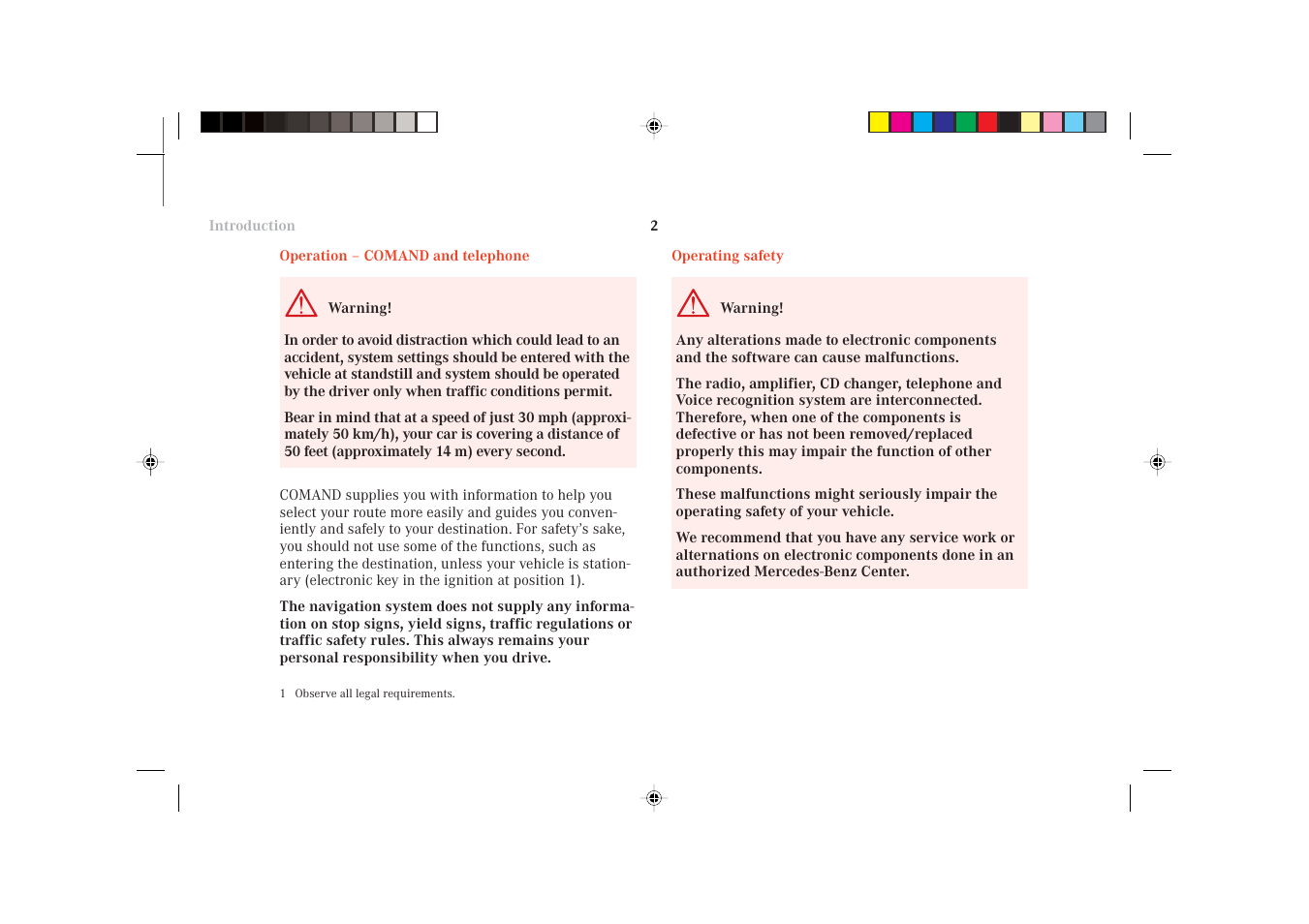 Mercedes-Benz S-Class 2002 COMAND Manual User Manual | Page 4 / 251