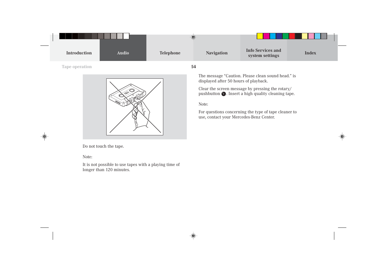 Mercedes-Benz S-Class 2002 COMAND Manual User Manual | Page 56 / 251