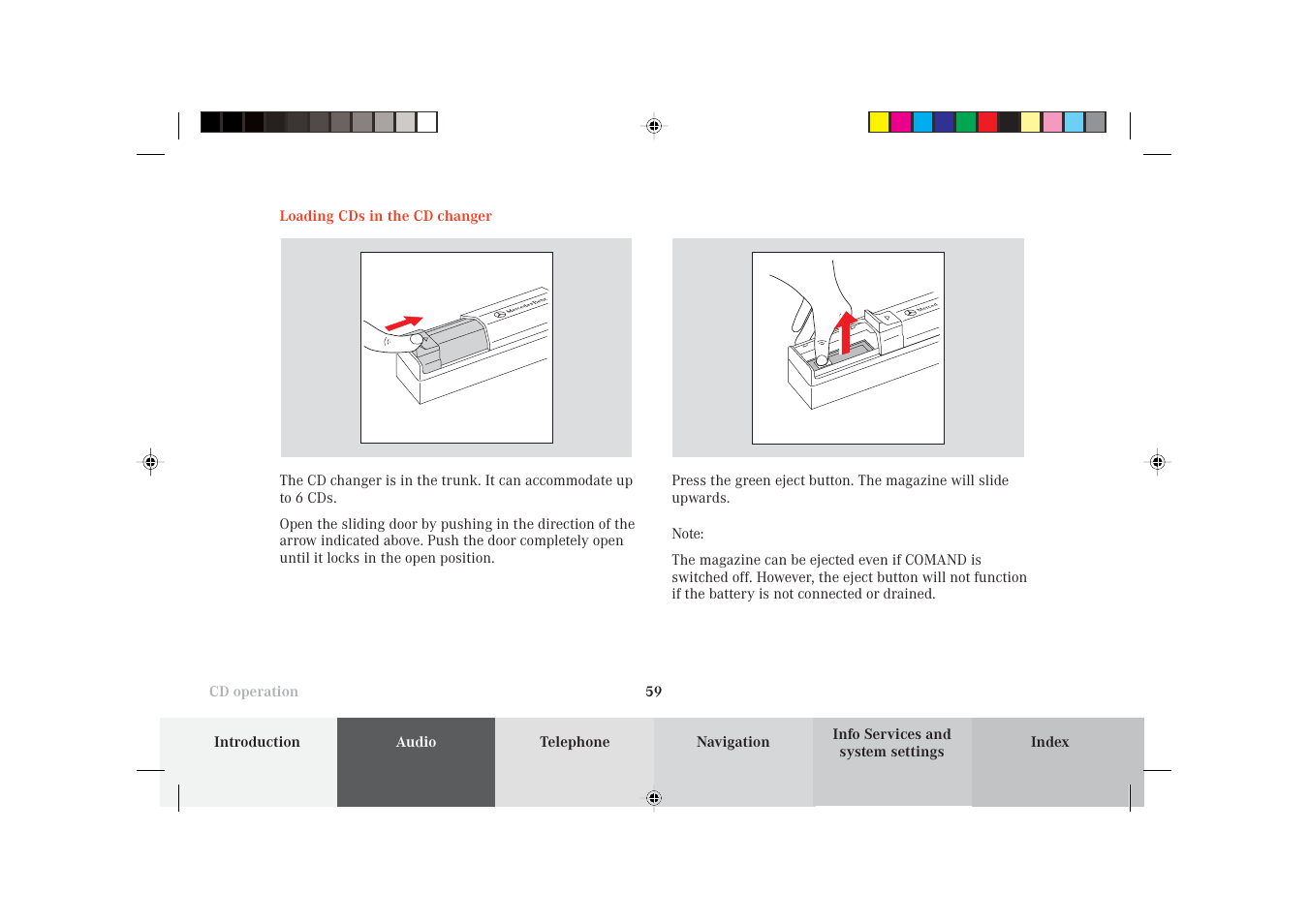 Mercedes-Benz S-Class 2002 COMAND Manual User Manual | Page 61 / 251