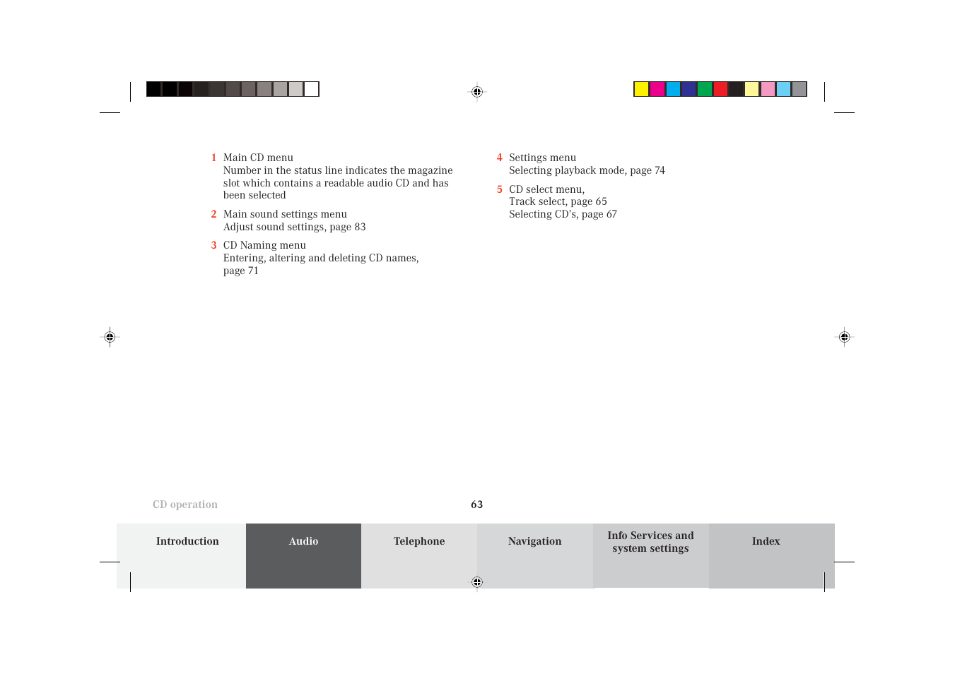 Mercedes-Benz S-Class 2002 COMAND Manual User Manual | Page 65 / 251