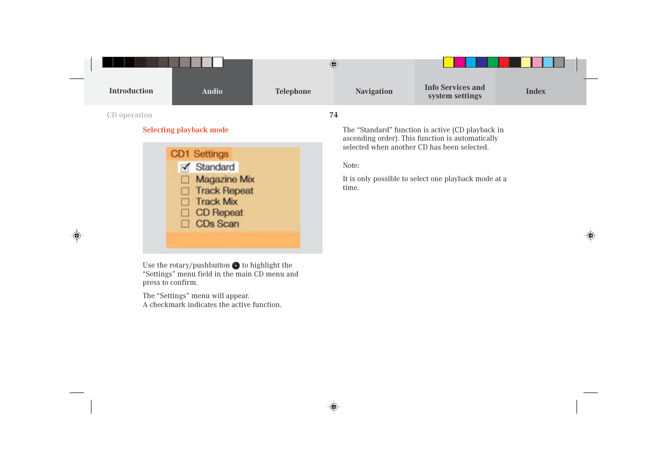 Mercedes-Benz S-Class 2002 COMAND Manual User Manual | Page 76 / 251