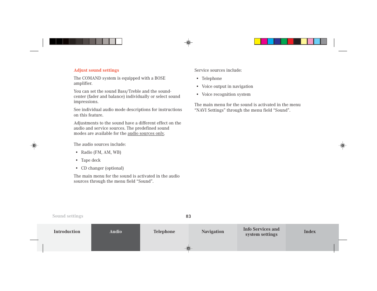 Mercedes-Benz S-Class 2002 COMAND Manual User Manual | Page 85 / 251