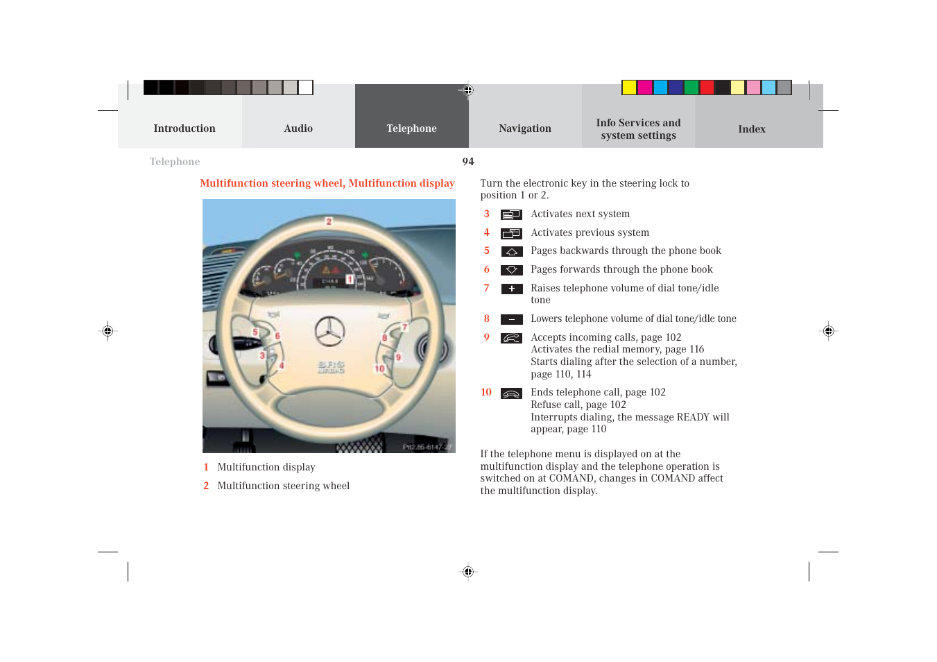 Mercedes-Benz S-Class 2002 COMAND Manual User Manual | Page 96 / 251