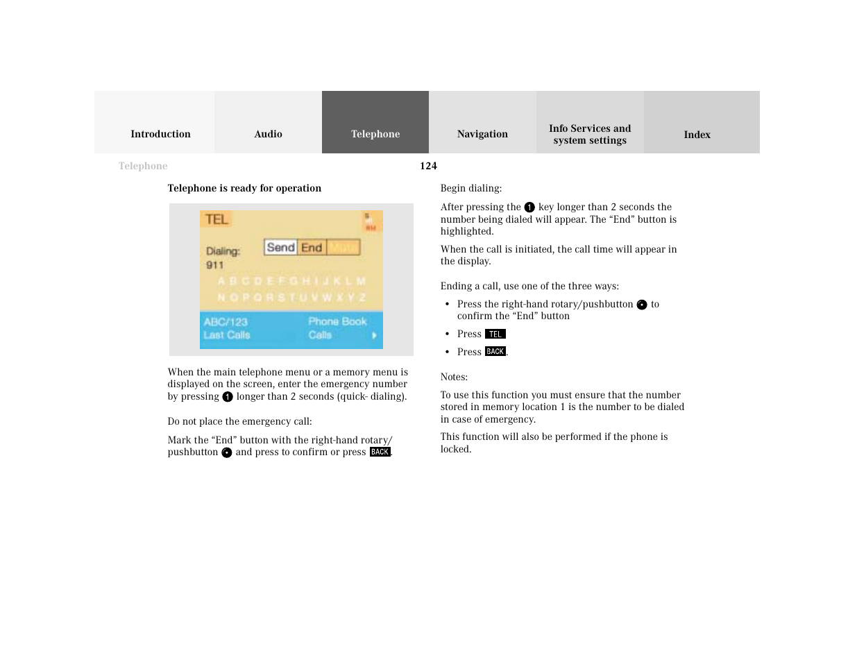 Mercedes-Benz C-Class 2001 COMAND Manual User Manual | Page 126 / 231