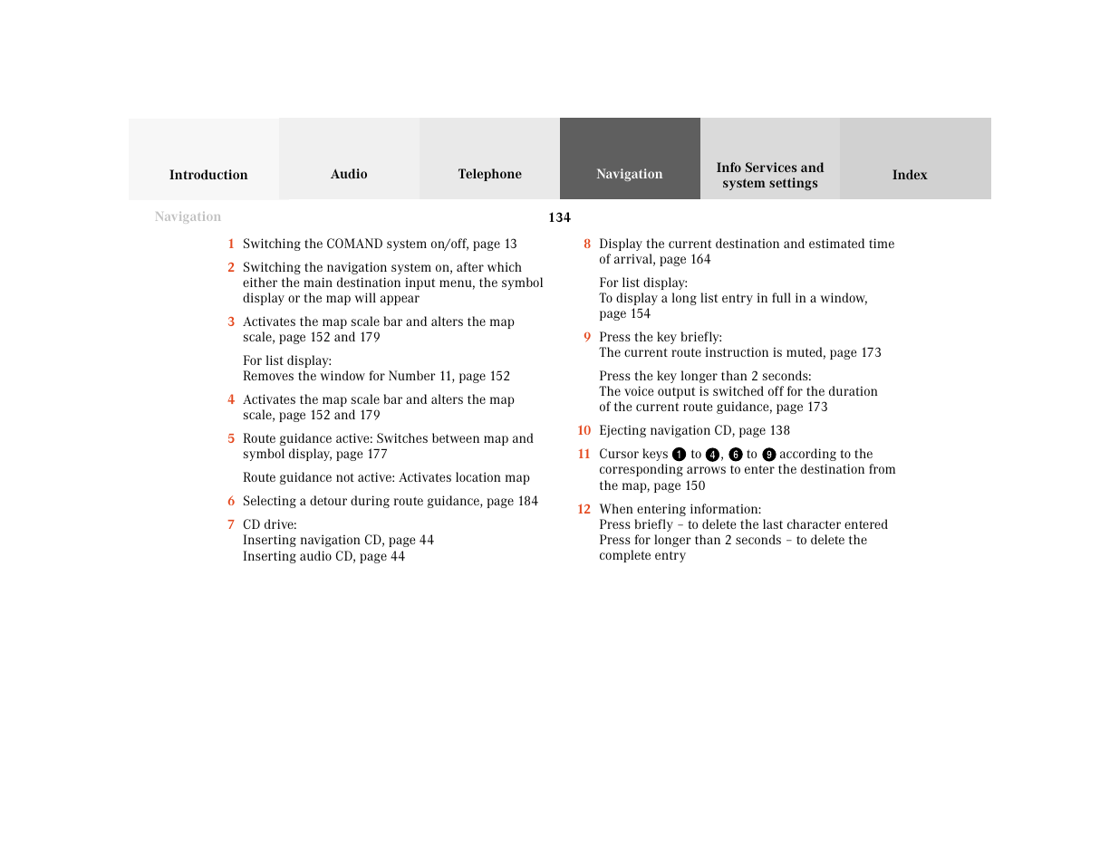 Mercedes-Benz C-Class 2001 COMAND Manual User Manual | Page 136 / 231