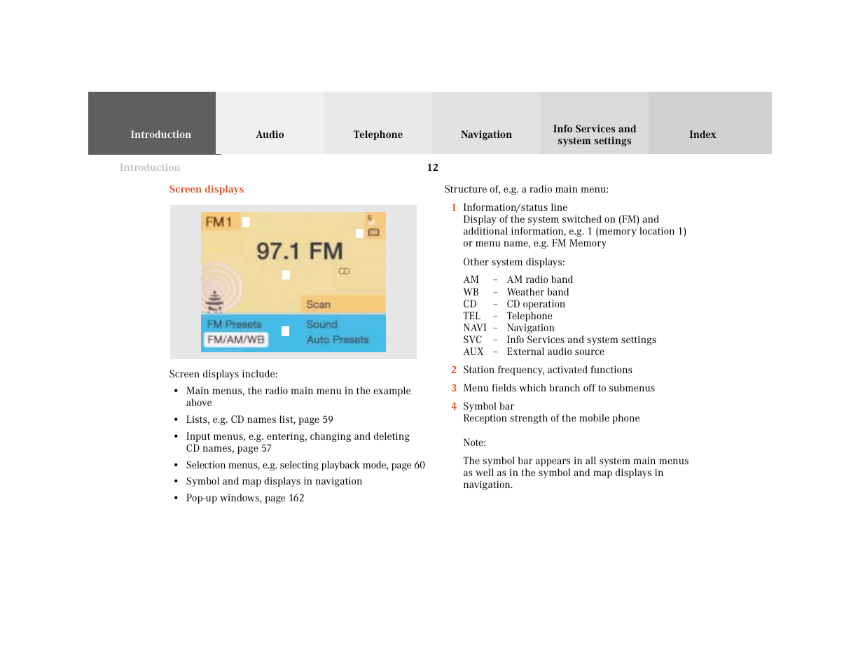 Mercedes-Benz C-Class 2001 COMAND Manual User Manual | Page 14 / 231