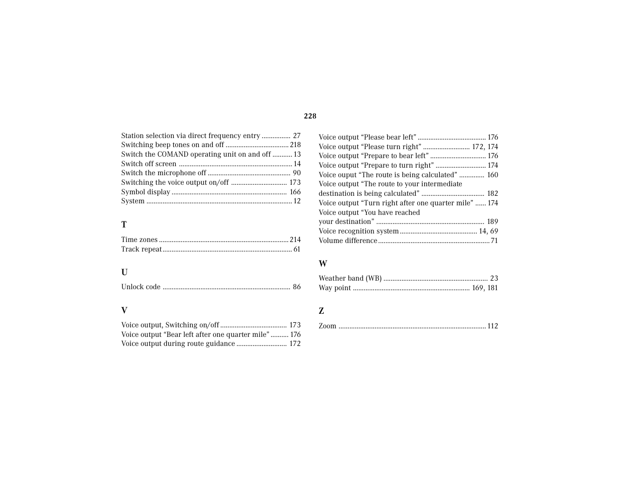 Mercedes-Benz C-Class 2001 COMAND Manual User Manual | Page 230 / 231