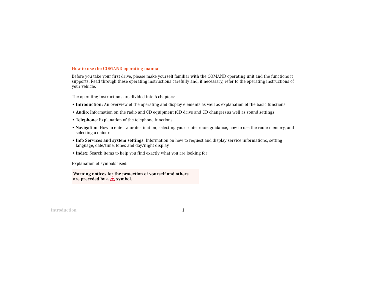 Mercedes-Benz C-Class 2001 COMAND Manual User Manual | Page 3 / 231