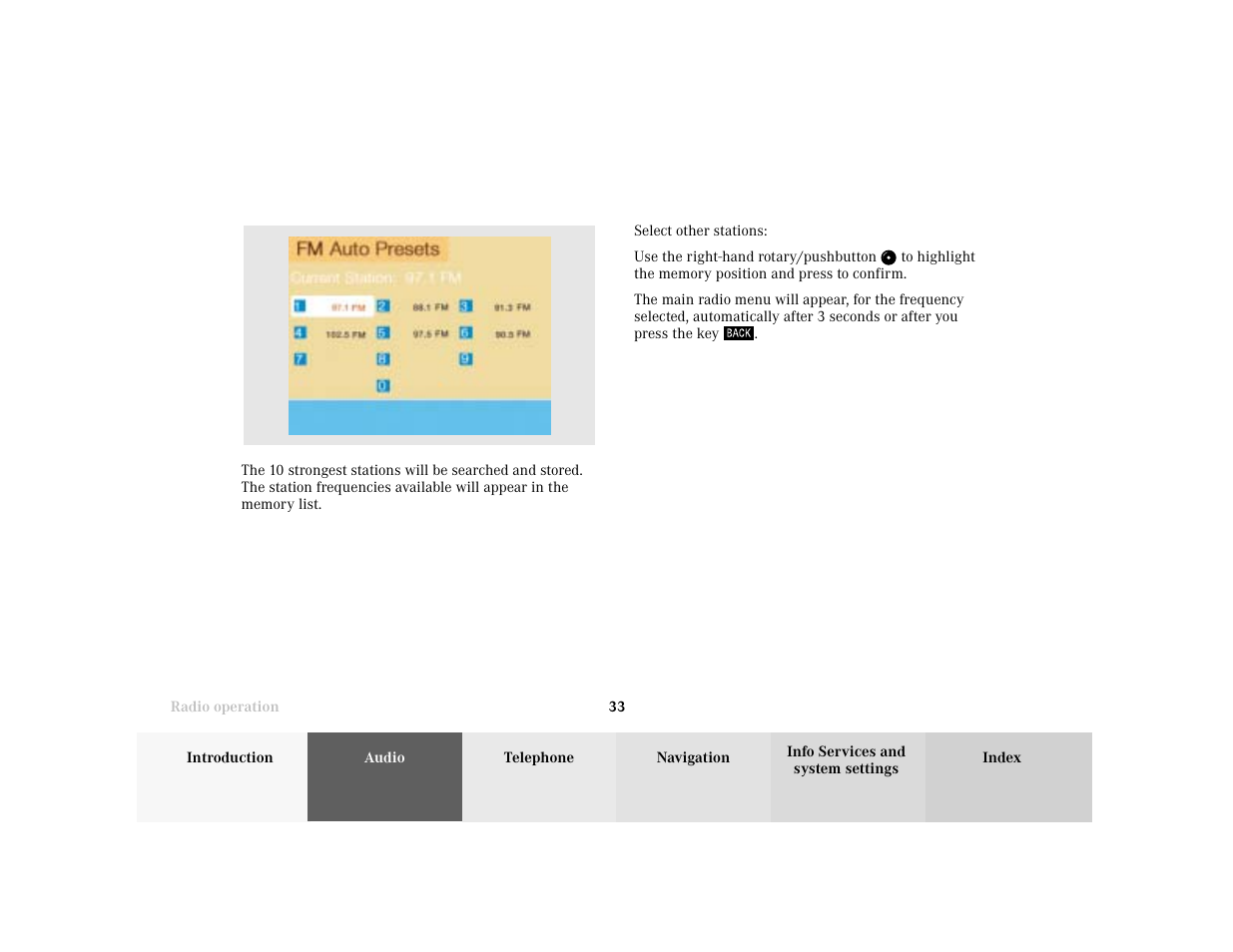 Mercedes-Benz C-Class 2001 COMAND Manual User Manual | Page 35 / 231