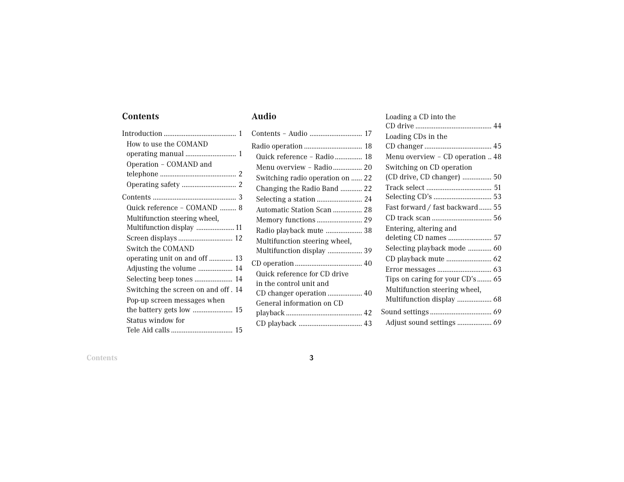 Mercedes-Benz C-Class 2001 COMAND Manual User Manual | Page 5 / 231