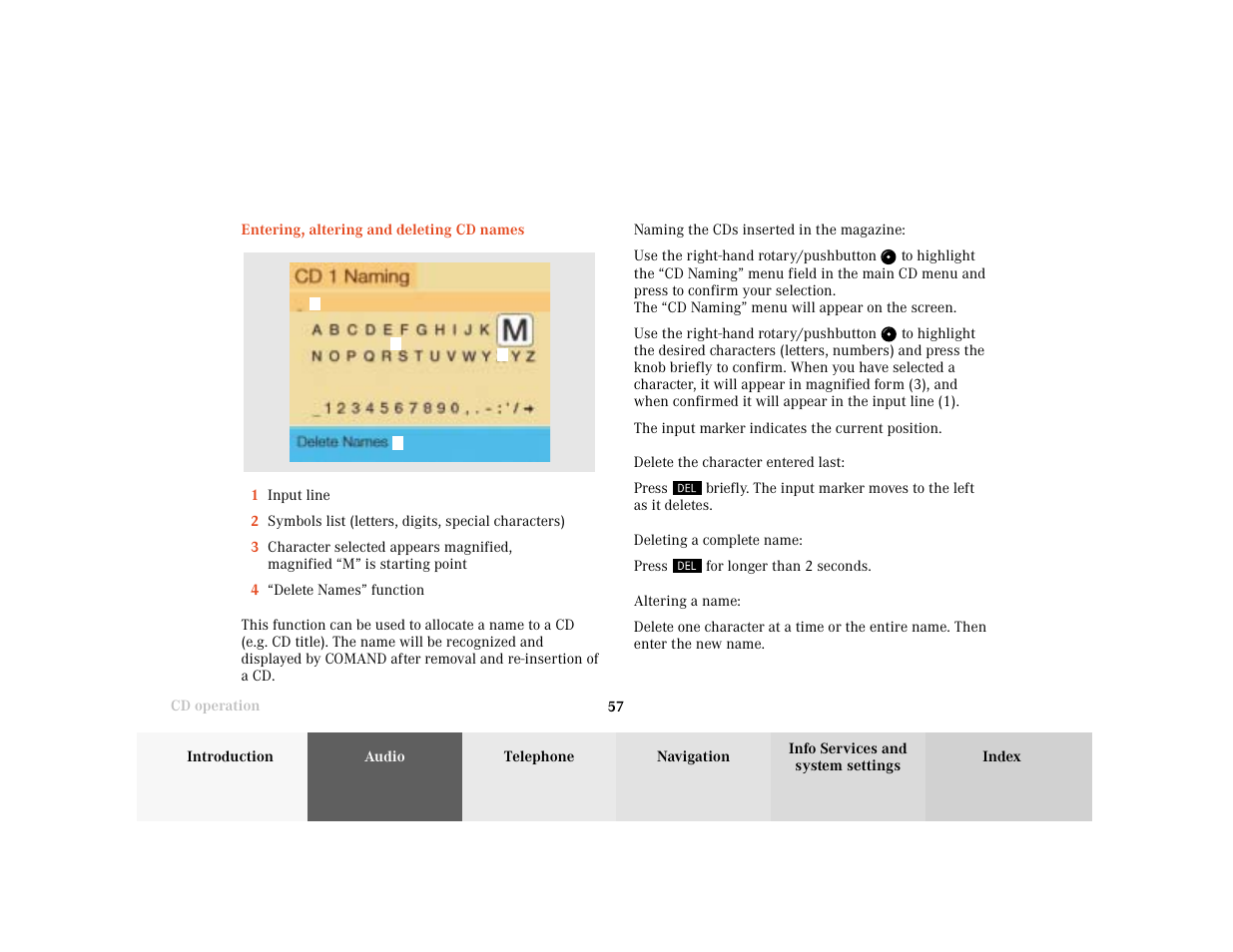Mercedes-Benz C-Class 2001 COMAND Manual User Manual | Page 59 / 231