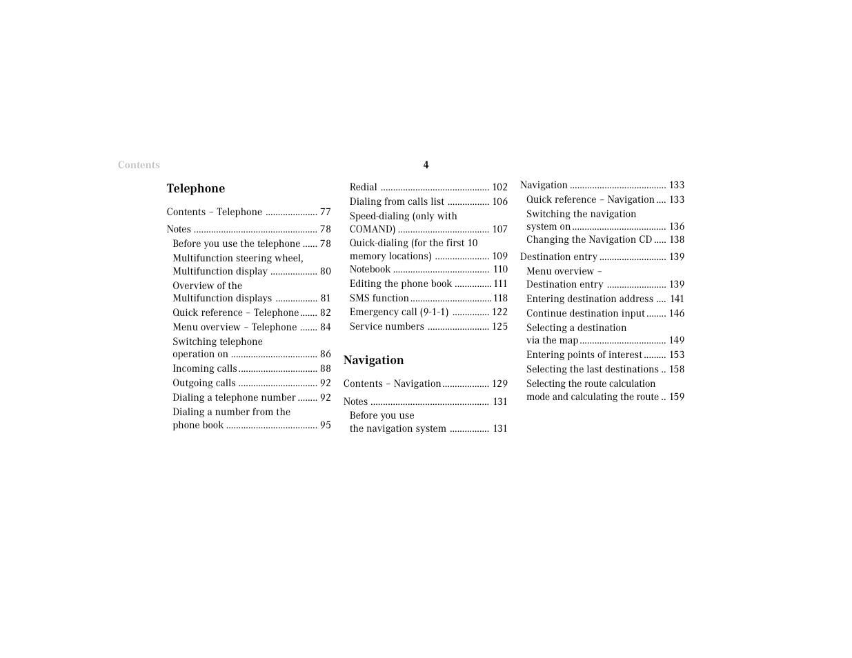 Mercedes-Benz C-Class 2001 COMAND Manual User Manual | Page 6 / 231
