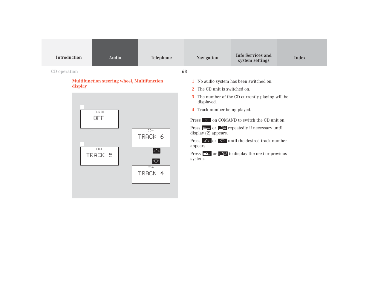 Mercedes-Benz C-Class 2001 COMAND Manual User Manual | Page 70 / 231