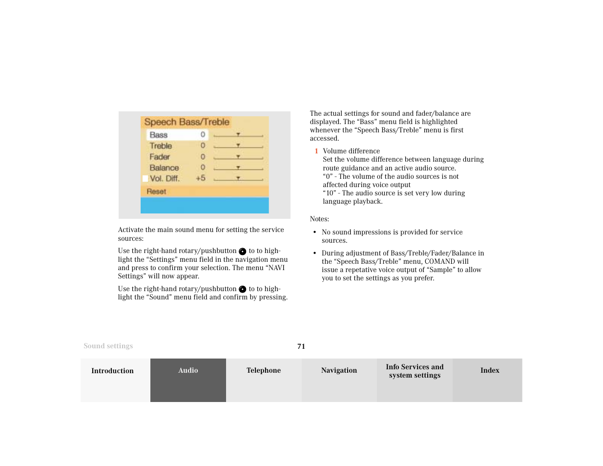 Mercedes-Benz C-Class 2001 COMAND Manual User Manual | Page 73 / 231