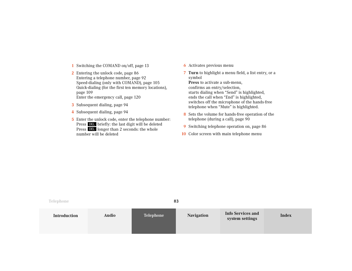 Mercedes-Benz C-Class 2001 COMAND Manual User Manual | Page 85 / 231