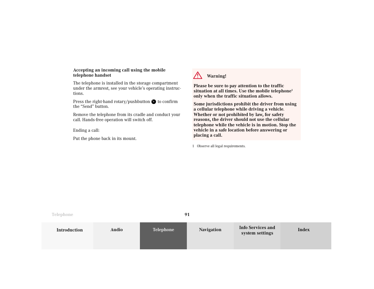 Mercedes-Benz C-Class 2001 COMAND Manual User Manual | Page 93 / 231