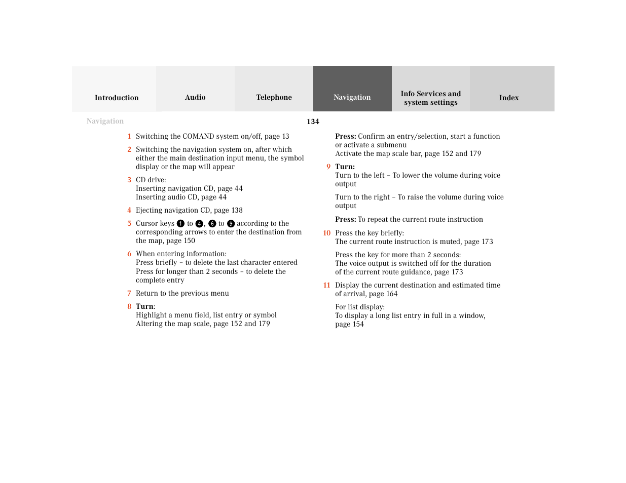 Mercedes-Benz E-Wagon 2001 COMAND Manual User Manual | Page 136 / 231