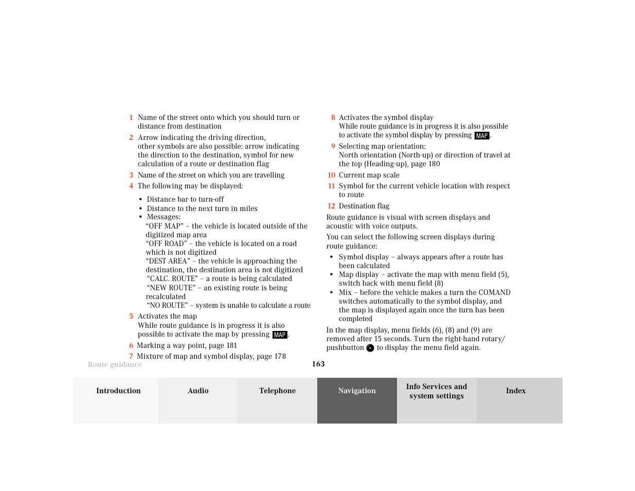 Mercedes-Benz E-Wagon 2001 COMAND Manual User Manual | Page 165 / 231