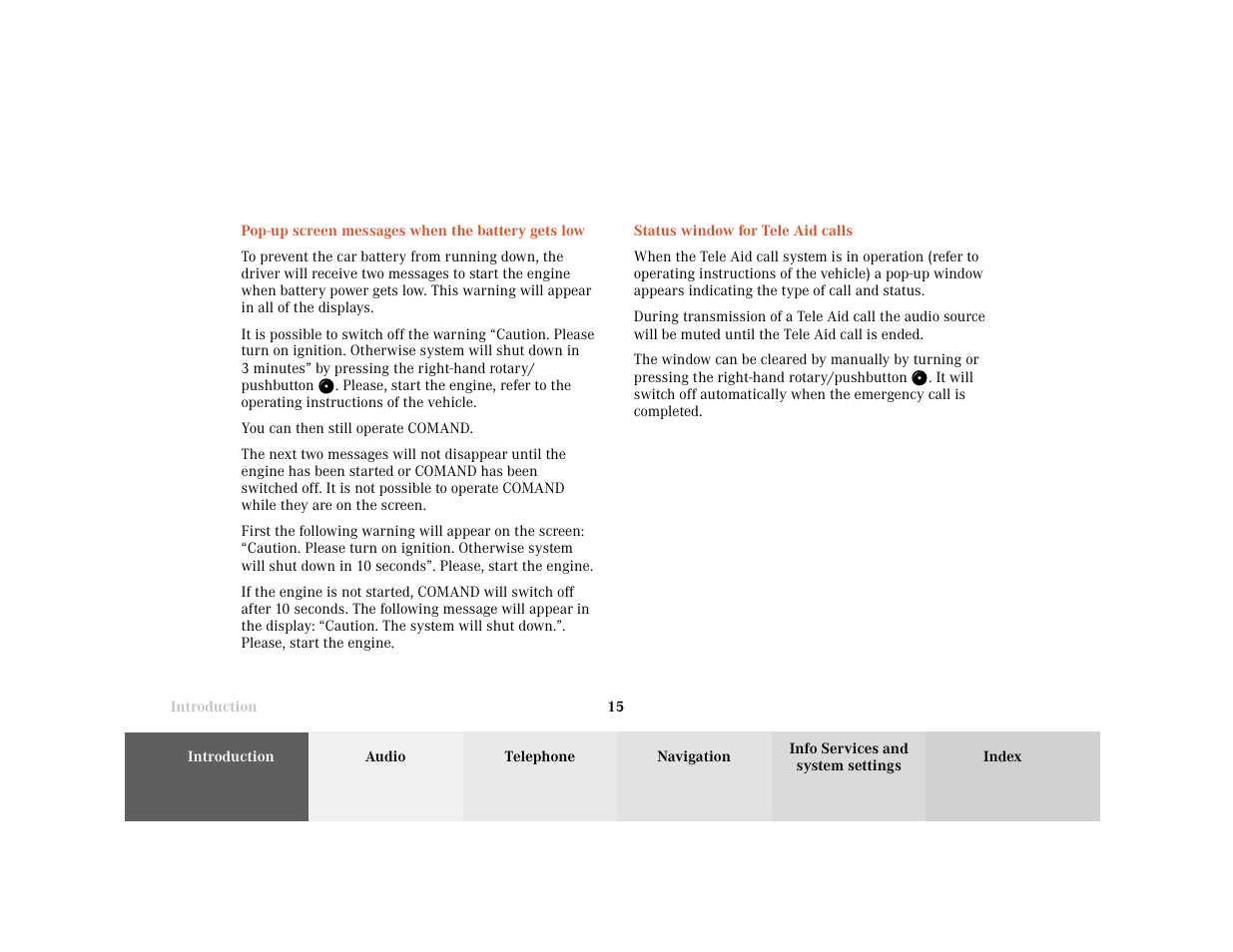 Mercedes-Benz E-Wagon 2001 COMAND Manual User Manual | Page 17 / 231