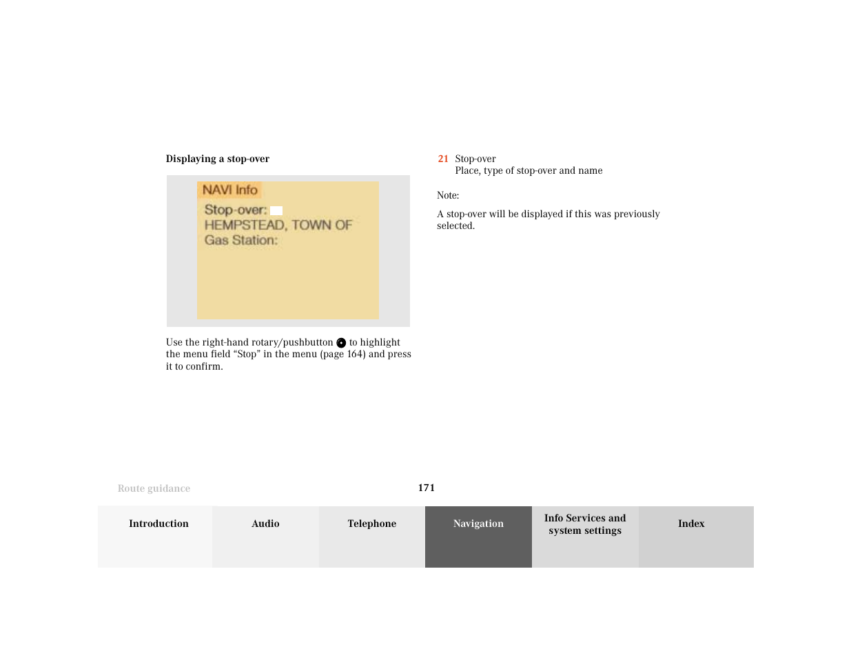 Mercedes-Benz E-Wagon 2001 COMAND Manual User Manual | Page 173 / 231