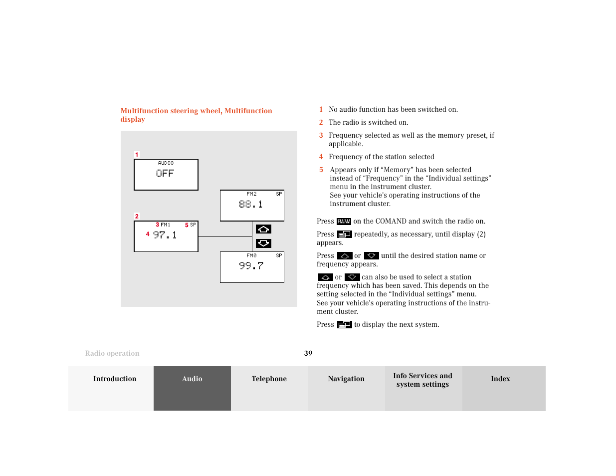 Mercedes-Benz E-Wagon 2001 COMAND Manual User Manual | Page 41 / 231