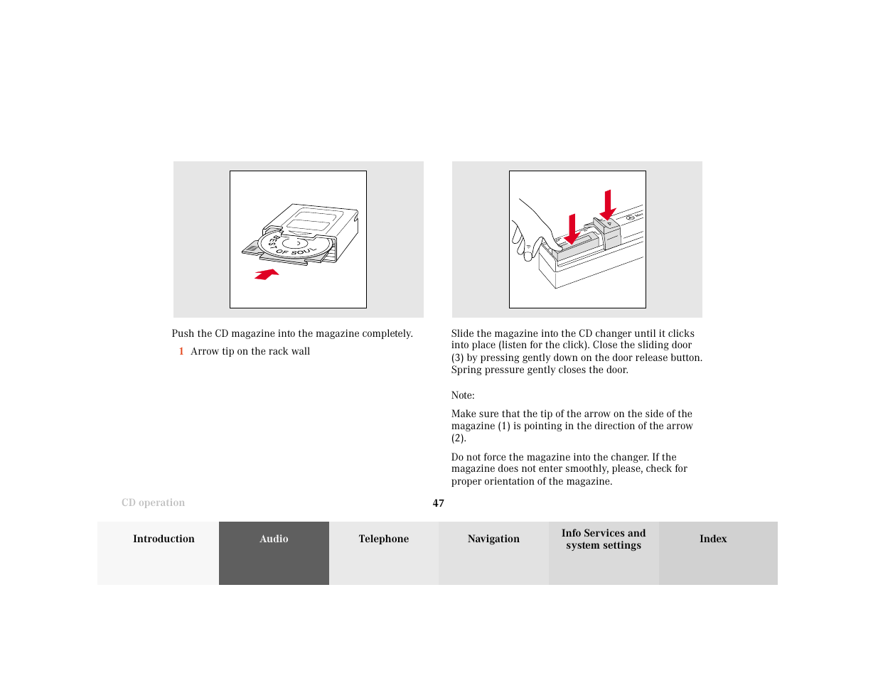 Mercedes-Benz E-Wagon 2001 COMAND Manual User Manual | Page 49 / 231