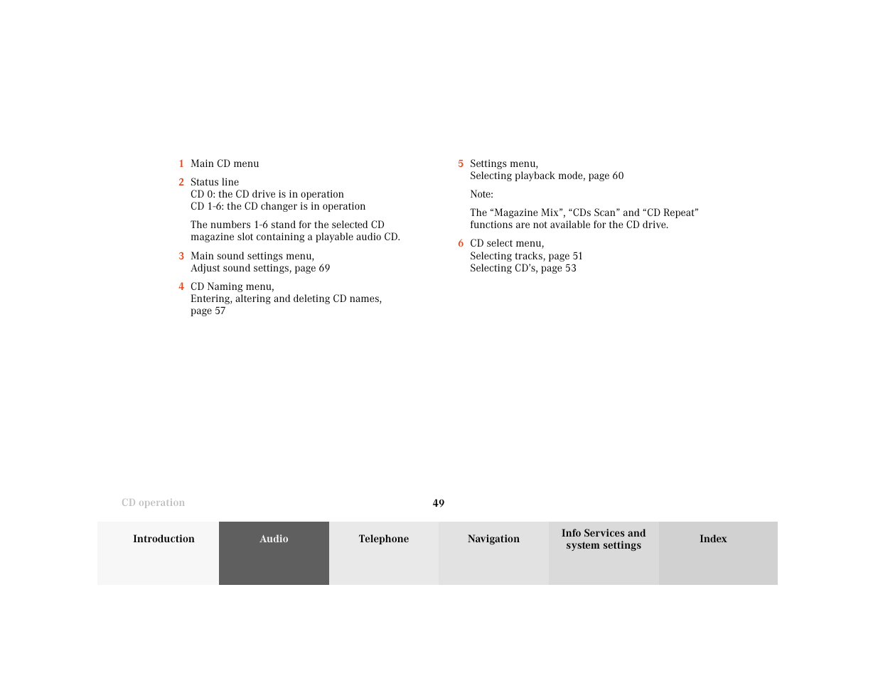 Mercedes-Benz E-Wagon 2001 COMAND Manual User Manual | Page 51 / 231