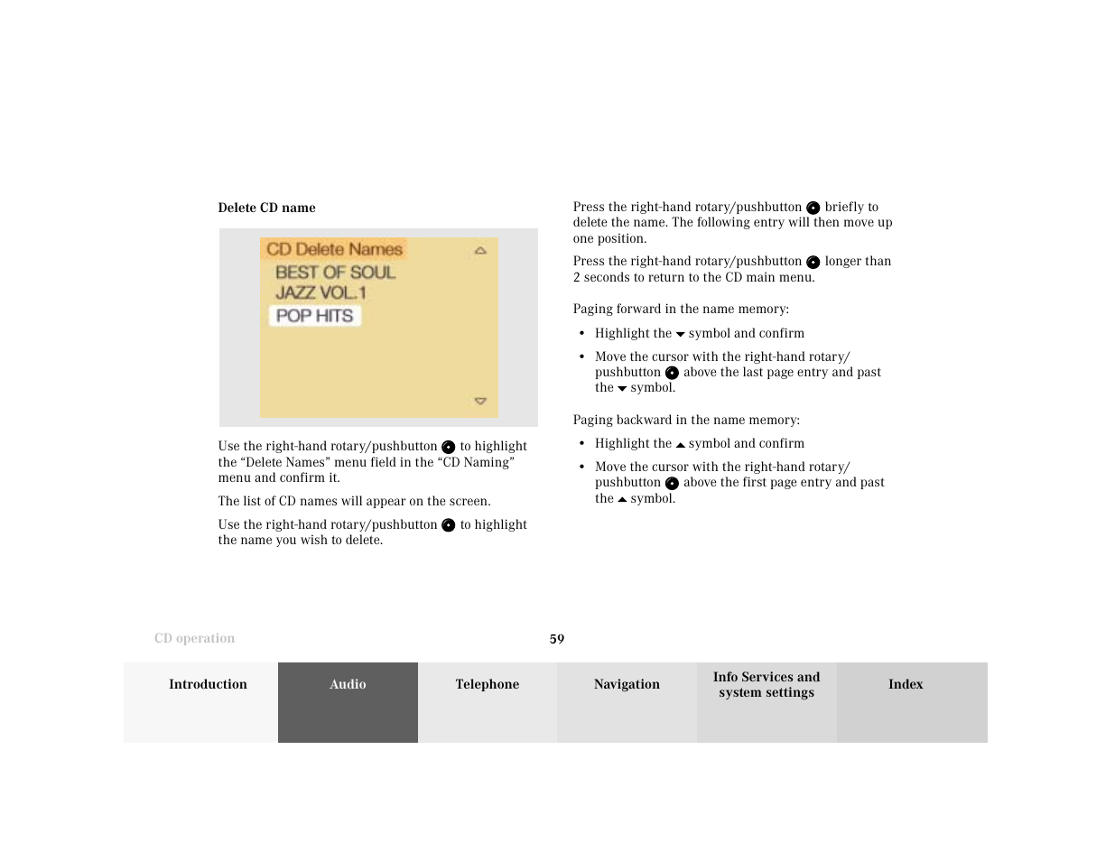 Mercedes-Benz E-Wagon 2001 COMAND Manual User Manual | Page 61 / 231