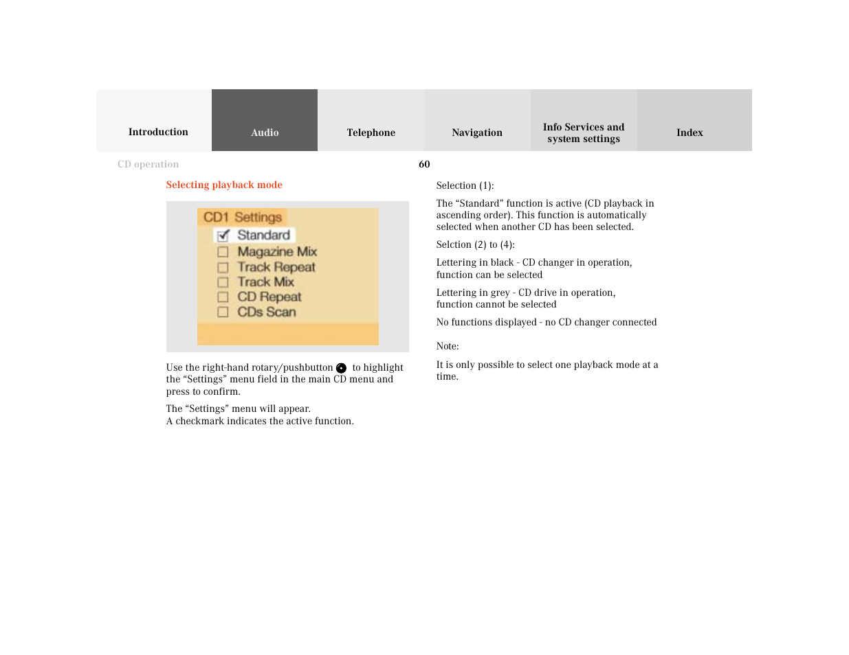 Mercedes-Benz E-Wagon 2001 COMAND Manual User Manual | Page 62 / 231