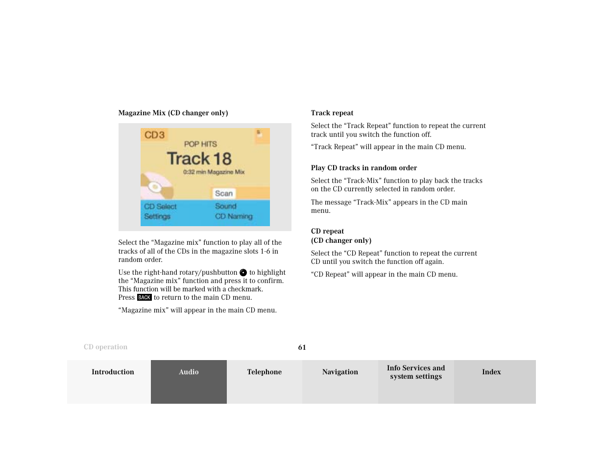 Mercedes-Benz E-Wagon 2001 COMAND Manual User Manual | Page 63 / 231