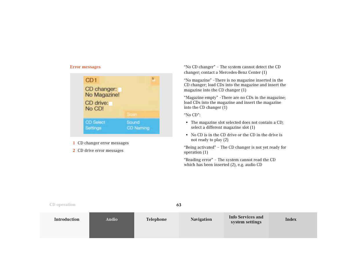 Mercedes-Benz E-Wagon 2001 COMAND Manual User Manual | Page 65 / 231