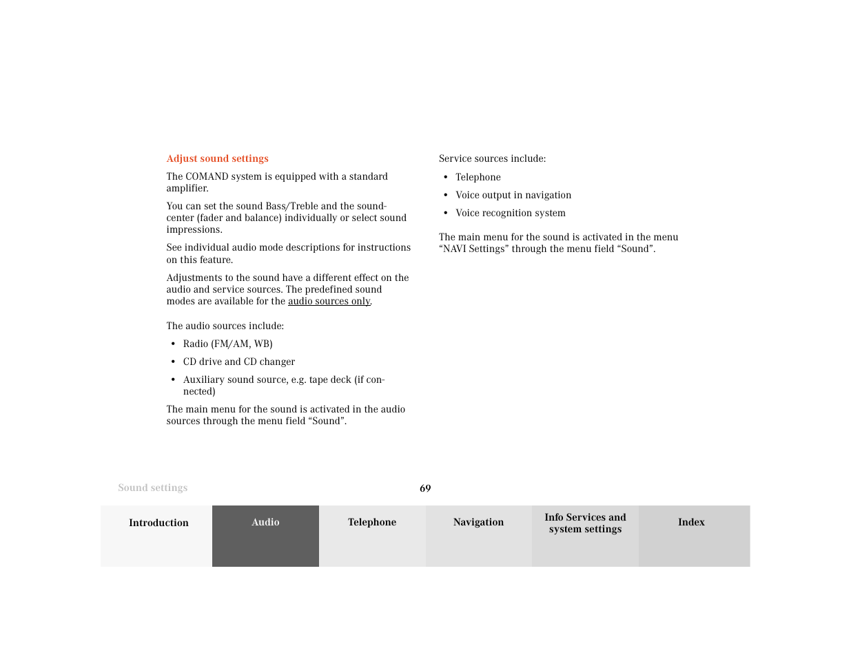Mercedes-Benz E-Wagon 2001 COMAND Manual User Manual | Page 71 / 231