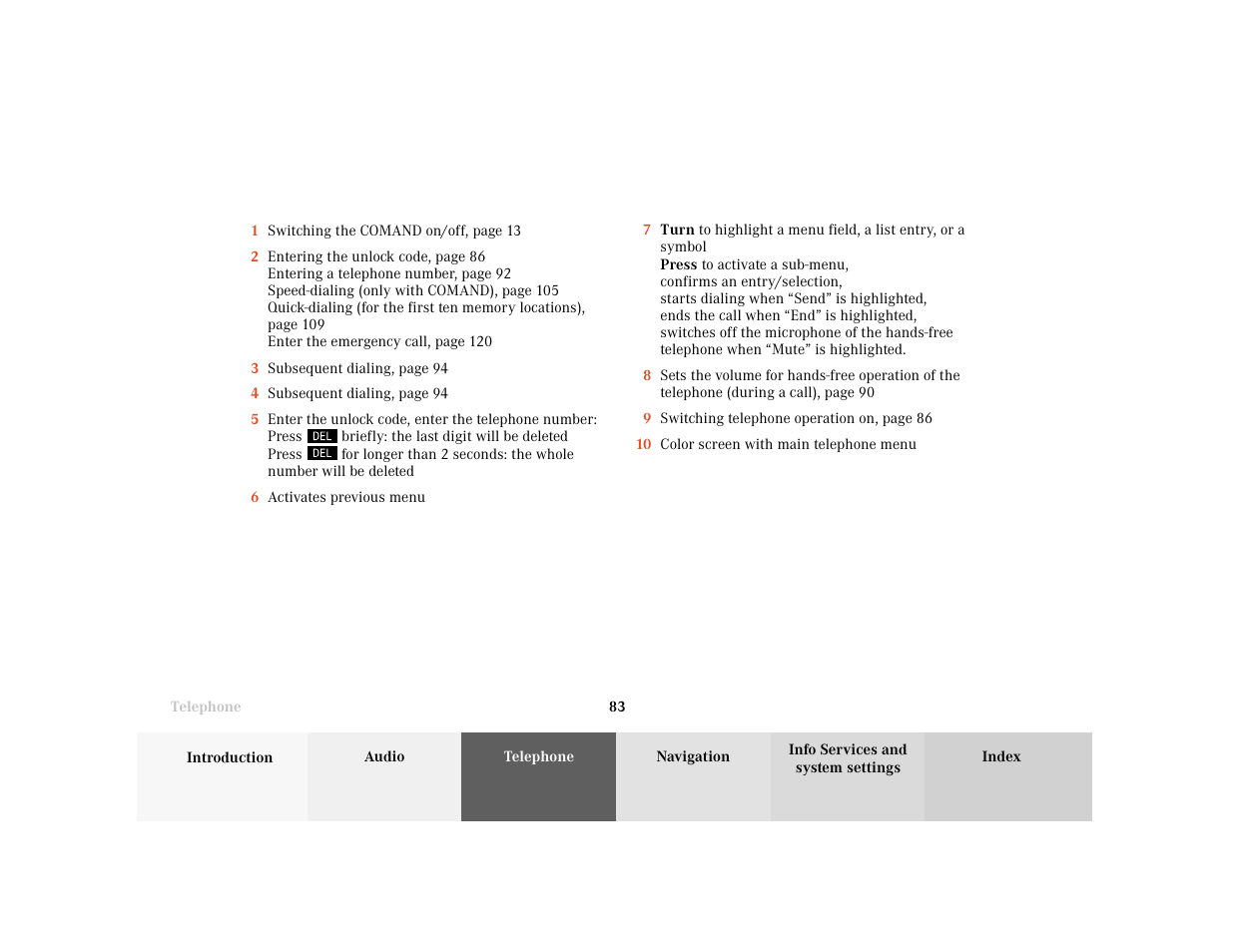 Mercedes-Benz E-Wagon 2001 COMAND Manual User Manual | Page 85 / 231