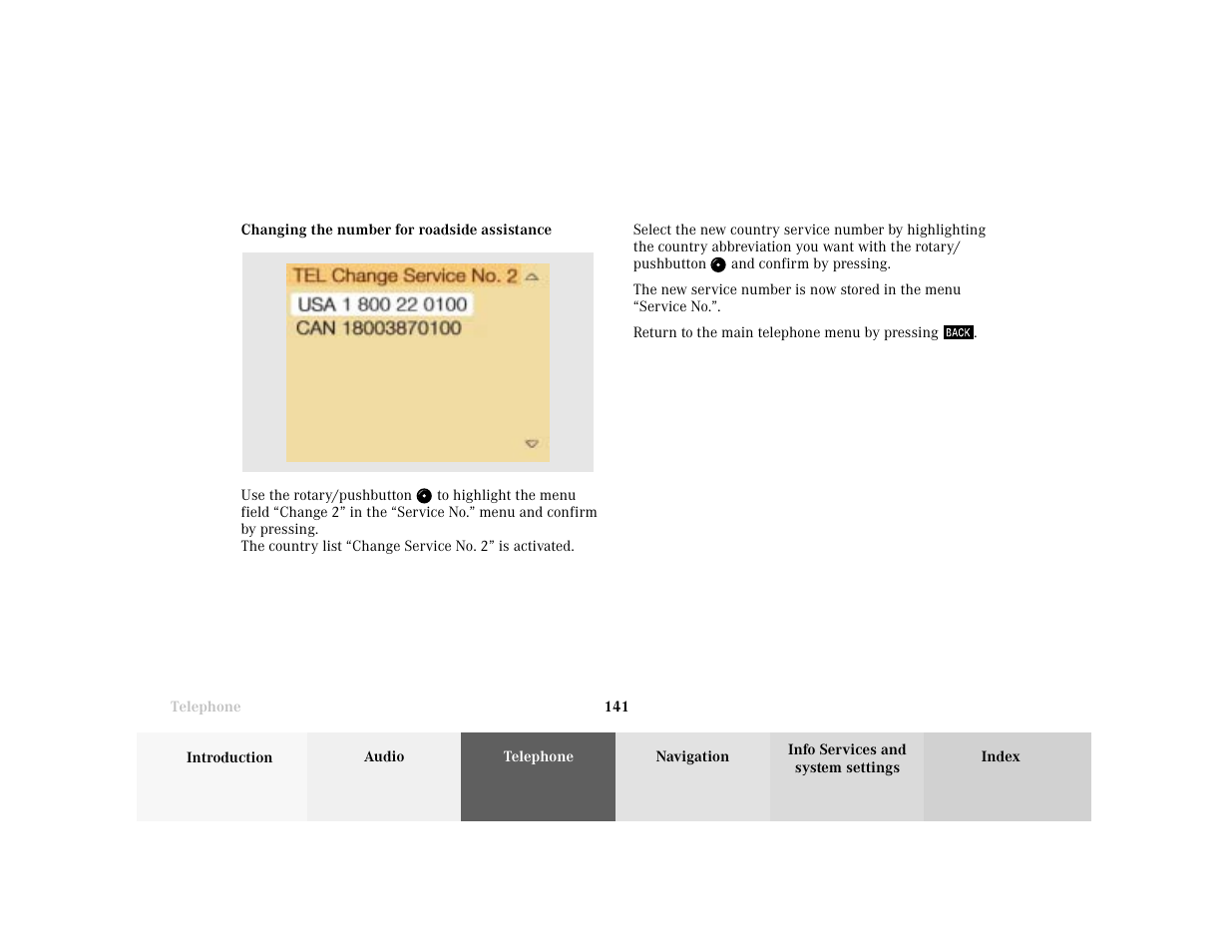 Mercedes-Benz CL-Class 2001 COMAND Manual User Manual | Page 143 / 243