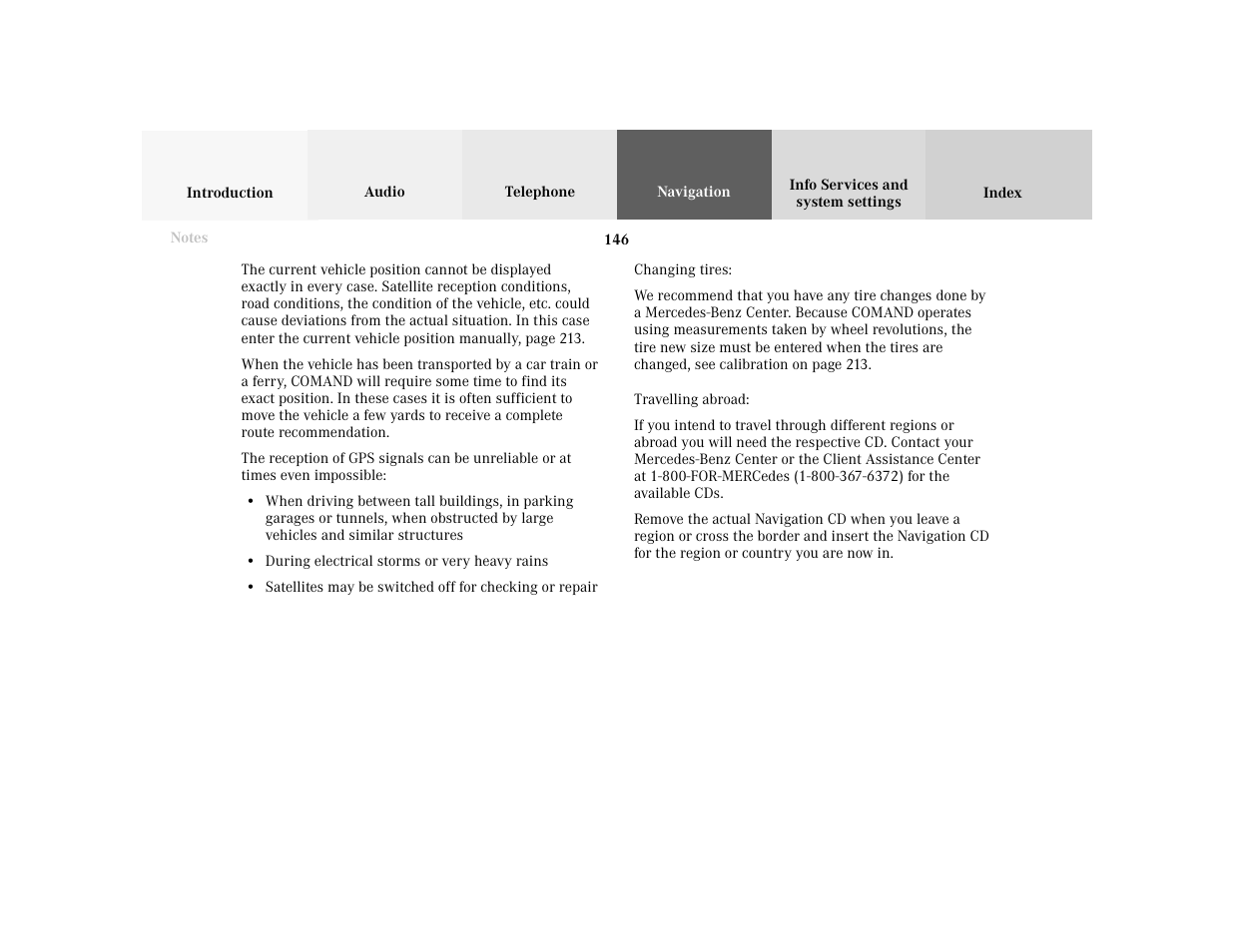 Mercedes-Benz CL-Class 2001 COMAND Manual User Manual | Page 148 / 243