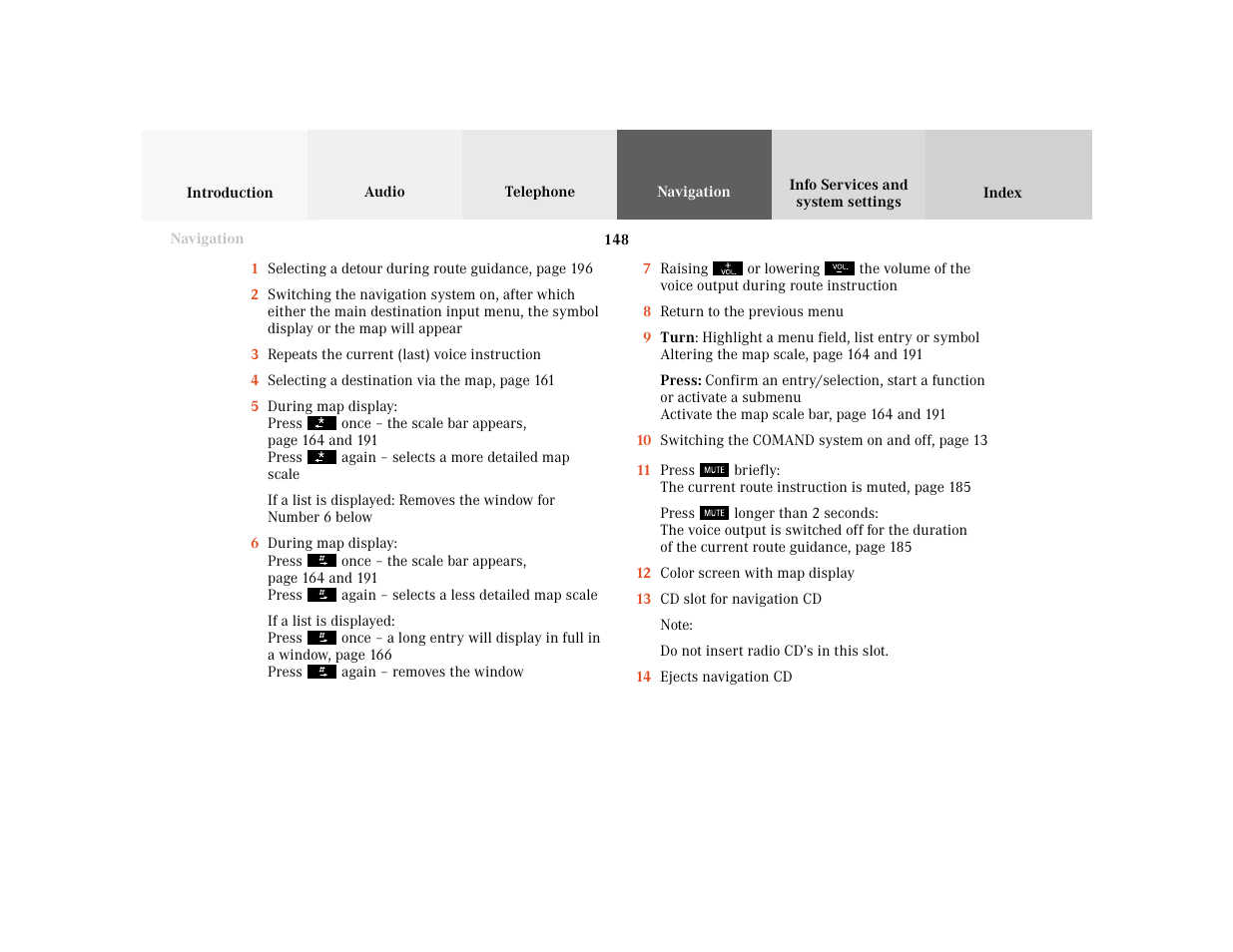 Mercedes-Benz CL-Class 2001 COMAND Manual User Manual | Page 150 / 243