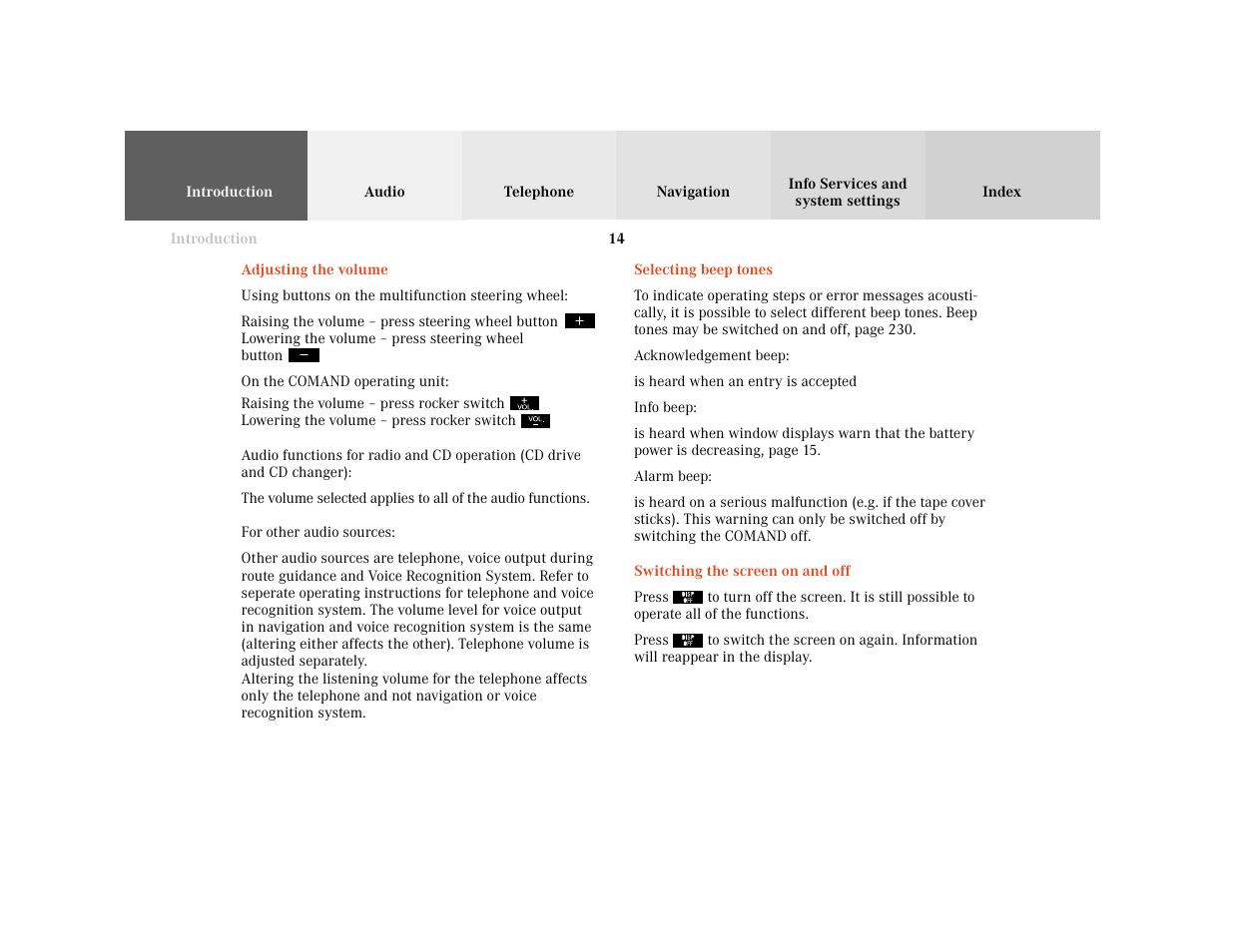 Mercedes-Benz CL-Class 2001 COMAND Manual User Manual | Page 16 / 243