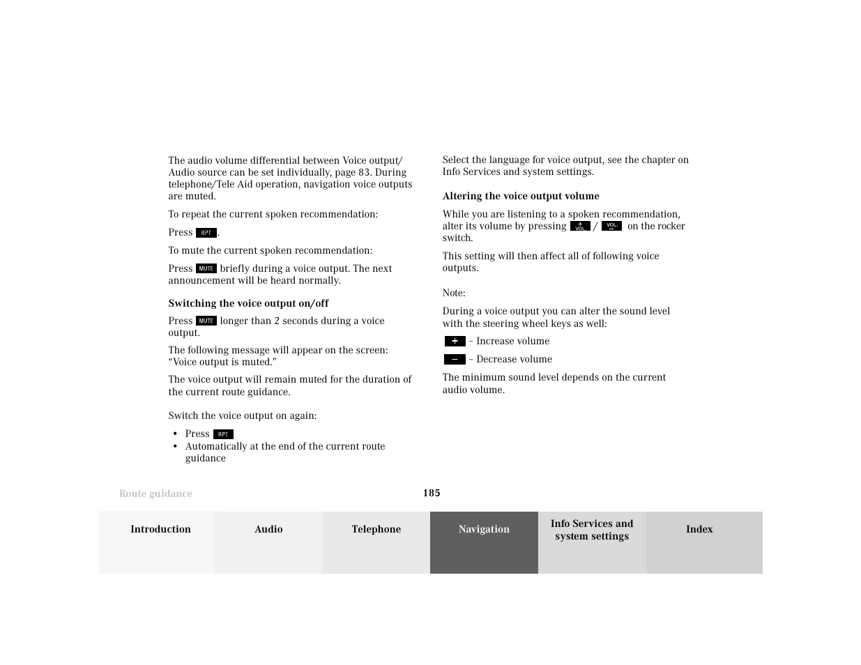 Mercedes-Benz CL-Class 2001 COMAND Manual User Manual | Page 187 / 243