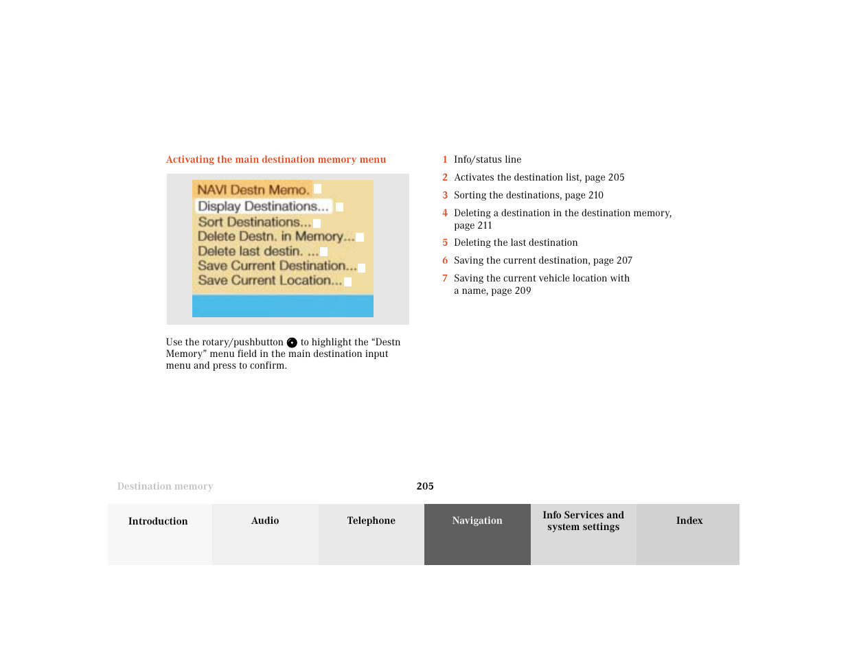 Mercedes-Benz CL-Class 2001 COMAND Manual User Manual | Page 207 / 243