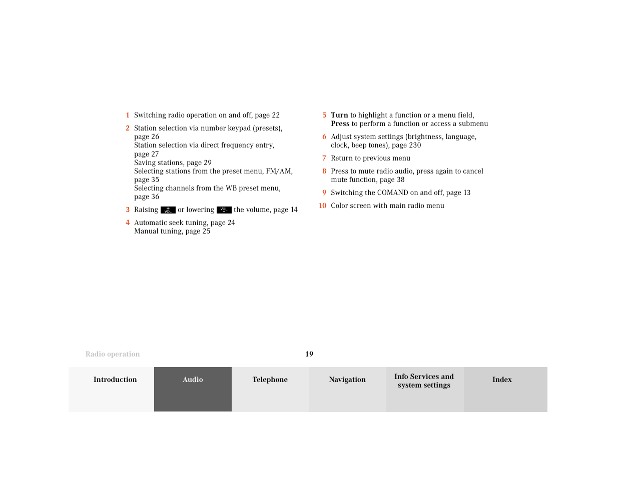 Mercedes-Benz CL-Class 2001 COMAND Manual User Manual | Page 21 / 243