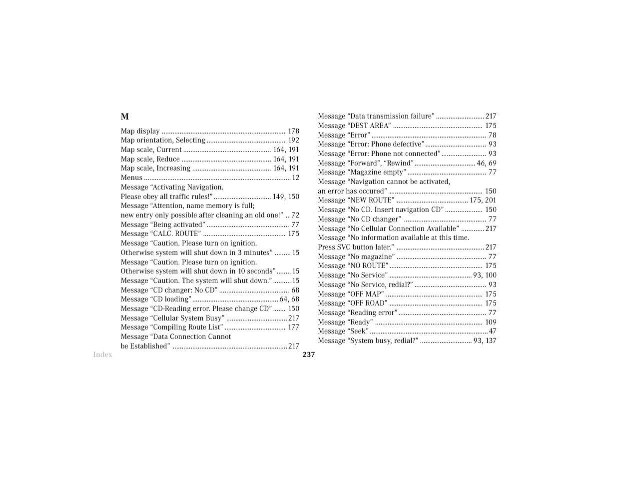 Mercedes-Benz CL-Class 2001 COMAND Manual User Manual | Page 239 / 243