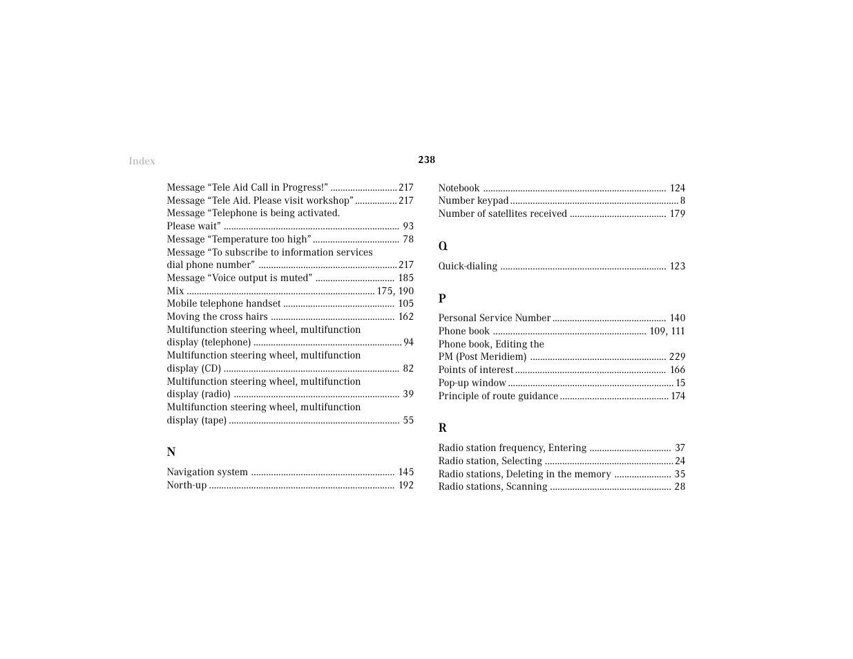 Mercedes-Benz CL-Class 2001 COMAND Manual User Manual | Page 240 / 243