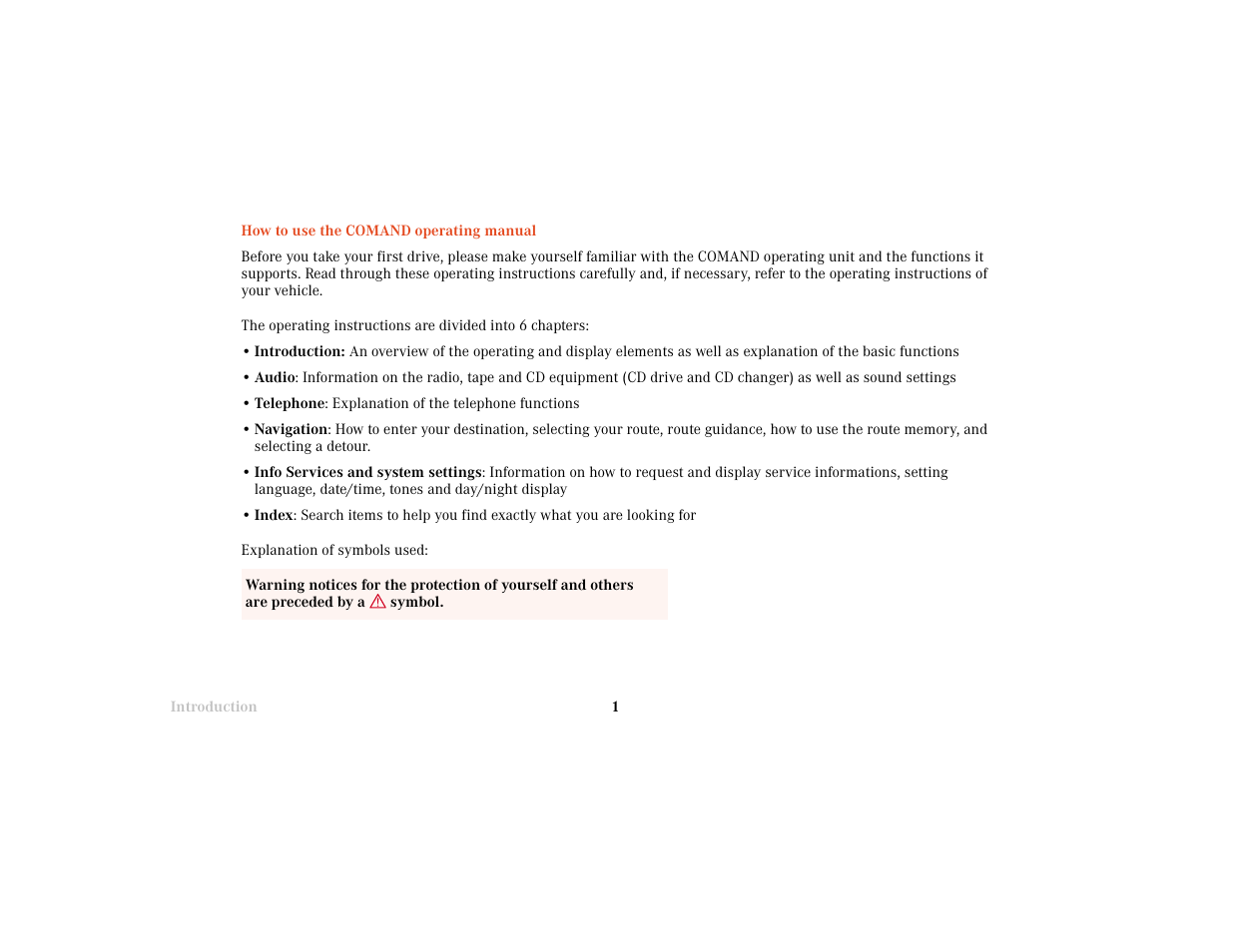 Mercedes-Benz CL-Class 2001 COMAND Manual User Manual | Page 3 / 243