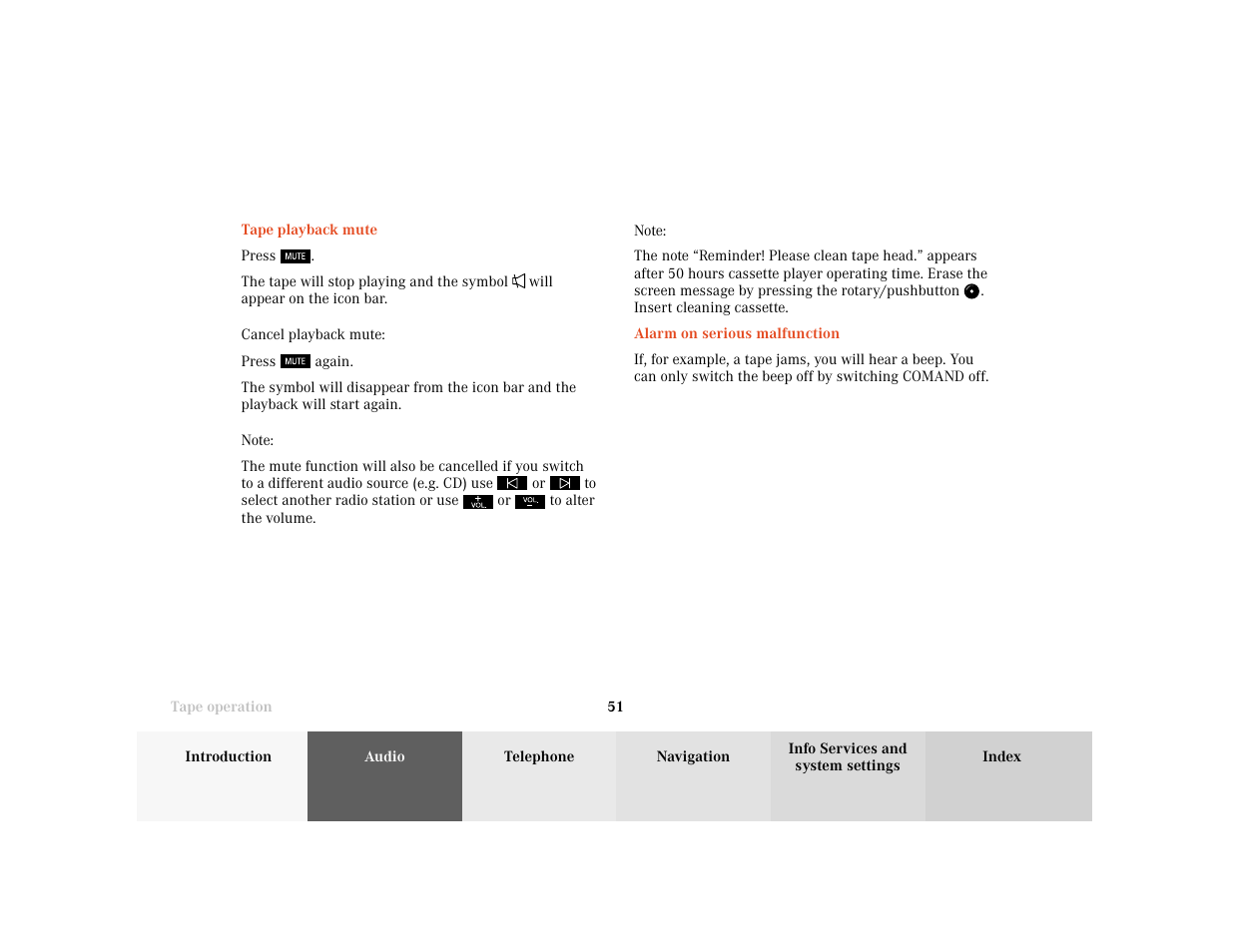 Mercedes-Benz CL-Class 2001 COMAND Manual User Manual | Page 53 / 243