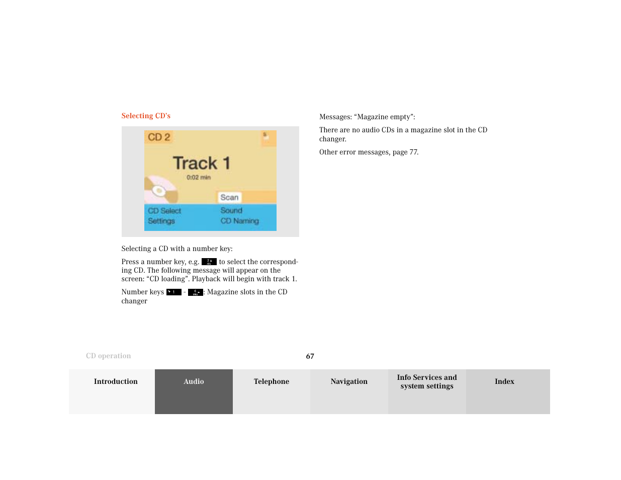 Mercedes-Benz CL-Class 2001 COMAND Manual User Manual | Page 69 / 243