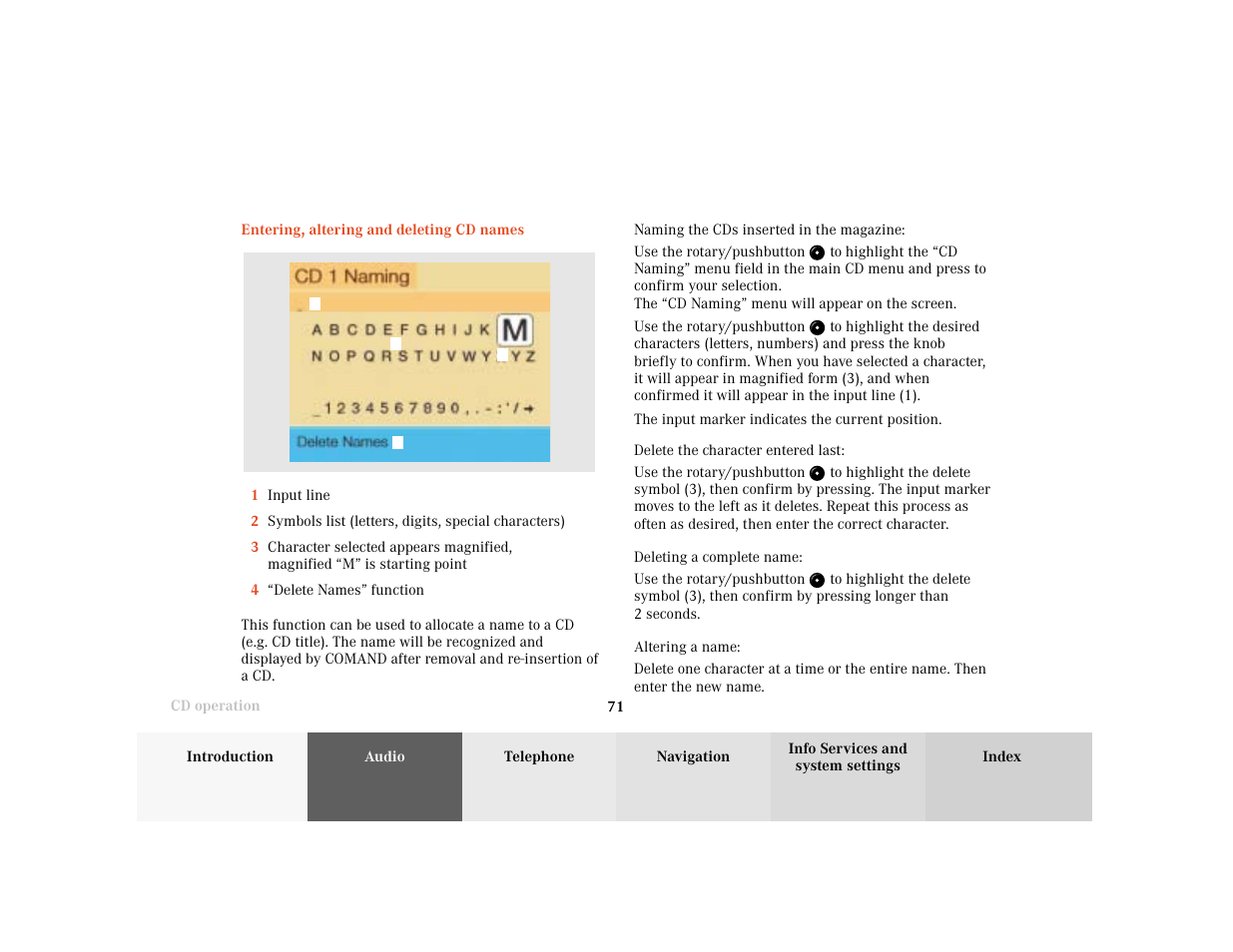 Mercedes-Benz CL-Class 2001 COMAND Manual User Manual | Page 73 / 243