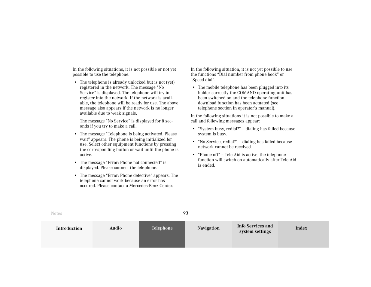 Mercedes-Benz CL-Class 2001 COMAND Manual User Manual | Page 95 / 243