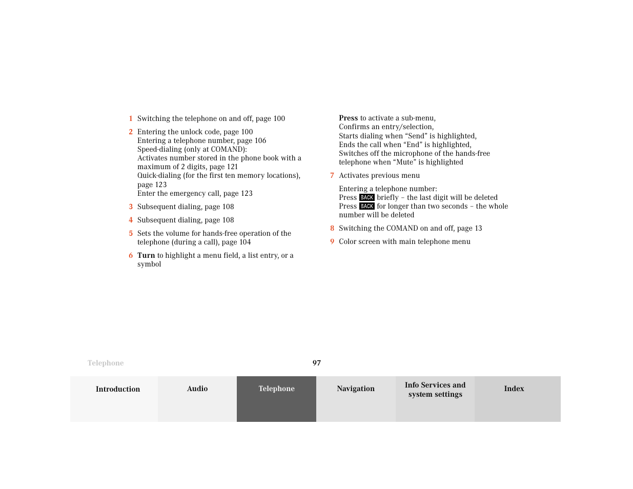 Mercedes-Benz CL-Class 2001 COMAND Manual User Manual | Page 99 / 243